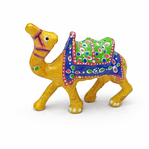 Colorful Ceramic Camel Figurine – Hand-Painted Rajasthani Style Decorative Showpiece