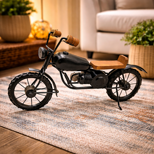 Miniature Sporty Motorcycle – Green & Black Model Motorcycle Collectible
