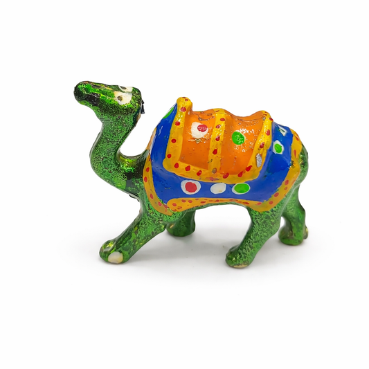 Colorful Ceramic Camel Figurine – Hand-Painted Rajasthani Style Decorative Showpiece